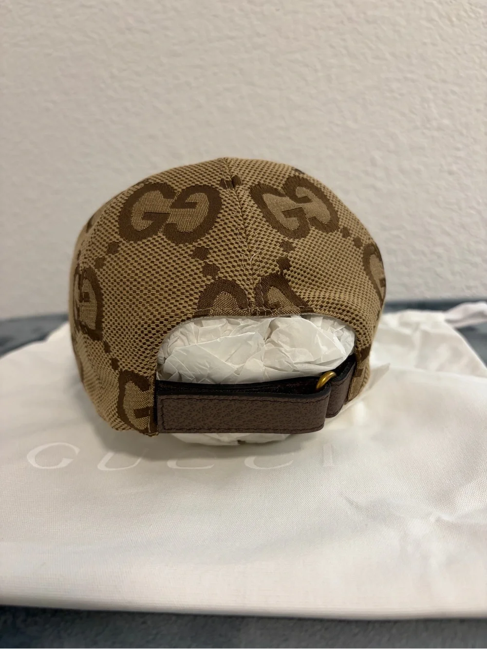 Brand New Gucci Jumbo GG Canvas Baseball Hat Brown Monogram Size XL (59cm)